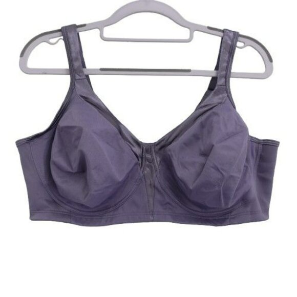 NEW Playtex Full Figure 18 Hour Sleek & Smooth Wireless Bra Size 46C Gray 4803 - Picture 1 of 5
